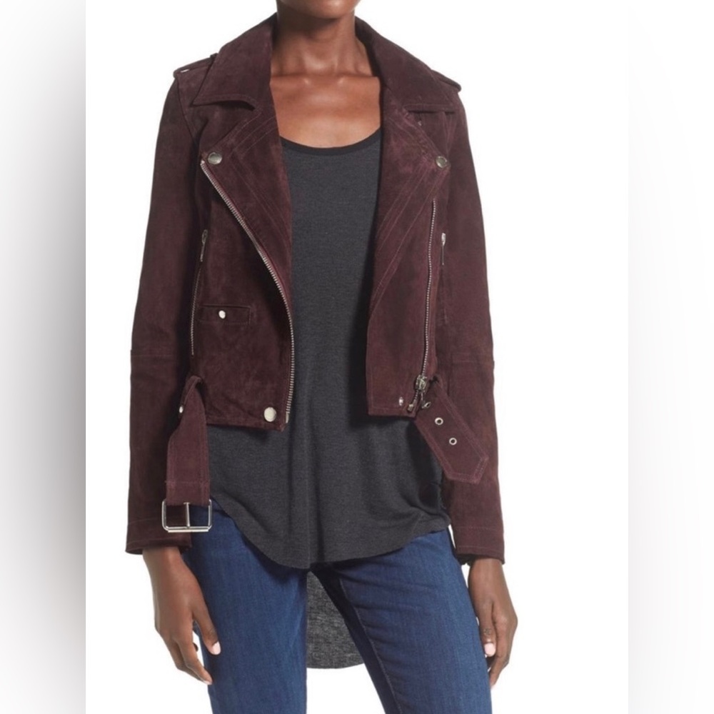 BlankNYC Suede Leather Moto Jacket